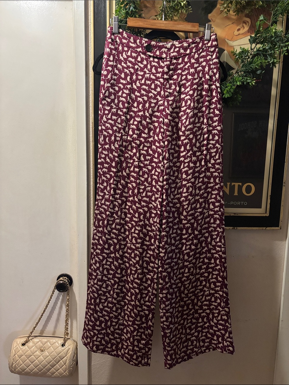 10 Crosby Derek Lam Palazzo Cat- Print Pants